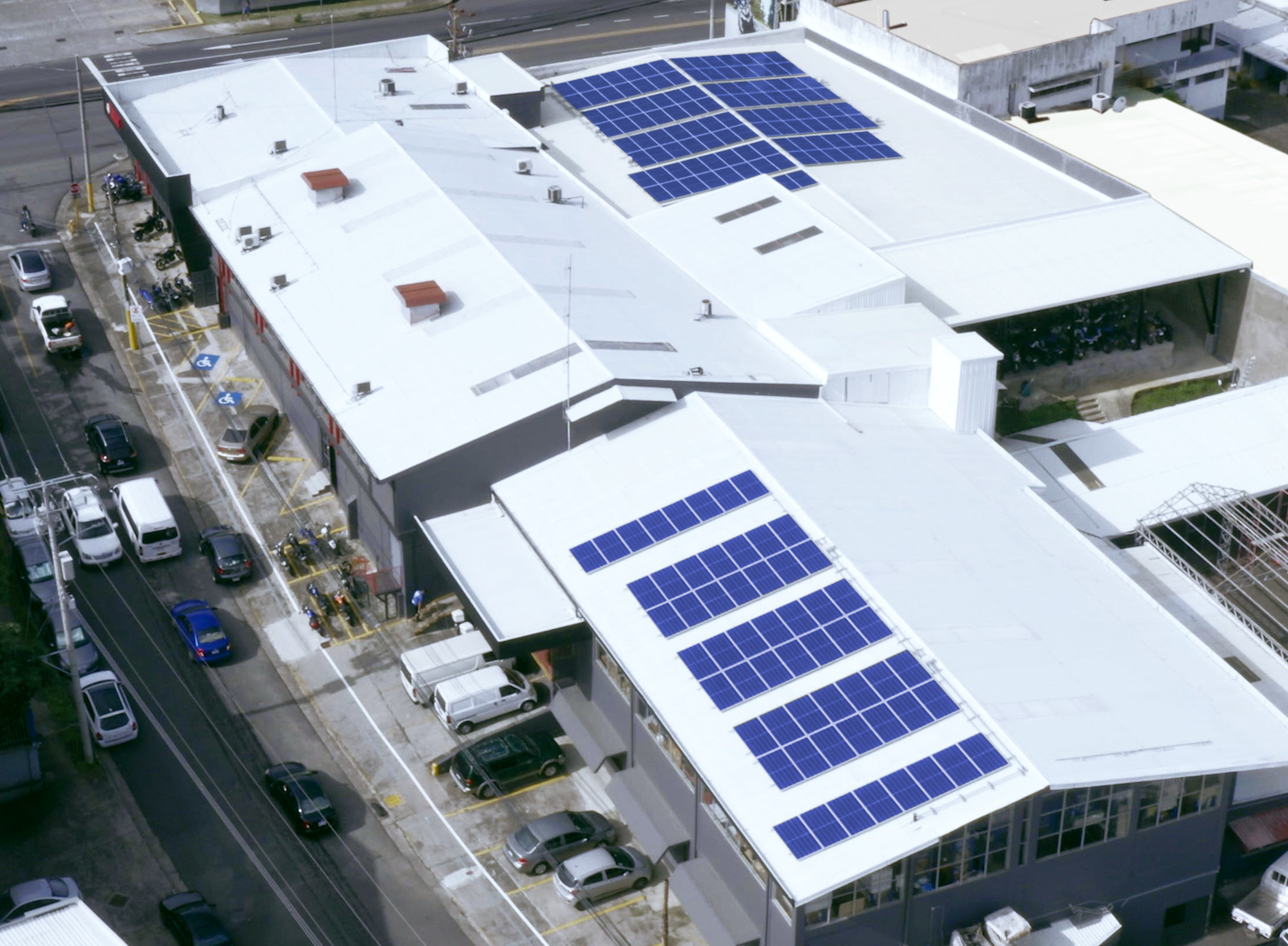 solar panels on commercial buildings; affordable clean energy